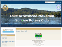 Tablet Screenshot of lakearrowheadsunriserotary.org